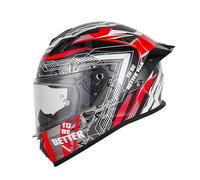 Casco Da Moto Apribile, Casco Integrale Modulare Sportivo Omologato DOT/ECE, Casco Da Moto Con Doppia Visiera, Casco Da Ciclomotore, Uomo E Donna F,L=59-60CM
