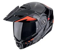Casco da moto apribile Scorpion ADX-2 LEWIS nero-rosso M