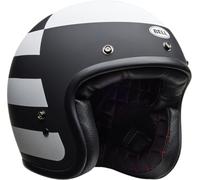 CASCO DA MOTO BELL CUSTOM 500 PARLOR MATTE BLACK WHITE L