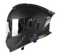 Casco da moto Bluetooth, casco integrale apribile con doppia visiera antiappannamento, casco integrale omologato ECE, casco modulare per uomini e donne adulti 1,XL=61-62CM