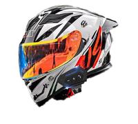Casco Da Moto Bluetooth, Flip Up Casco Da Moto, Approvazione ECE, Per Moto Integrale Con Radio FM Integrata Bluetooth, Casco Modulare Scooter, Casco Modulare Per Adulti Uomini Donne A,X-Large