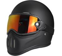 Casco da Moto Casco Apribile Casco Integrale Casco da Scooter Casco Antiurto Dotato Di Occhiali Visiera Parasole ECE Per Donne Uomini e Adulti Casco Integrale Per Tutte Le Stagioni E3,M54~56CM