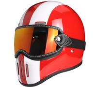 Casco da Moto Casco Apribile Casco Integrale Casco da Scooter Casco Antiurto Dotato Di Occhiali Visiera Parasole ECE Per Donne Uomini e Adulti Casco Integrale Per Tutte Le Stagioni D3,M54~56CM
