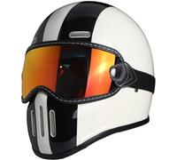 Casco da Moto Casco Apribile Casco Integrale Casco da Scooter Casco Antiurto Dotato Di Occhiali Visiera Parasole ECE Per Donne Uomini e Adulti Casco Integrale Per Tutte Le Stagioni B3,M54~56CM