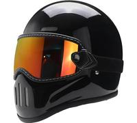 Casco da Moto Casco Apribile Casco Integrale Casco da Scooter Casco Antiurto Dotato Di Occhiali Visiera Parasole ECE Per Donne Uomini e Adulti Casco Integrale Per Tutte Le Stagioni F3,M54~56CM
