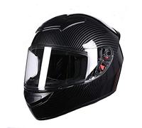 Casco da Moto,Casco Integrale da Uomo e da Donna personalità Cool Four Seasons HD Lens Electric Scooter Motorcycle Racing Helmet,Certificato ECE A,2XL=61~62cm