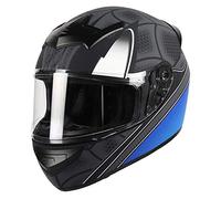 Casco da Moto,Casco Integrale da Uomo e da Donna personalità Cool Four Seasons HD Lens Electric Scooter Motorcycle Racing Helmet,Certificato ECE F,XL=59~60cm