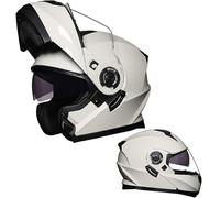 Casco da moto, casco modulare apribile, casco integrale certificato DOT/ECE con doppia visiera, casco modulare per scooter e ciclomotori, per uomo e donna 3,M=57-58CM