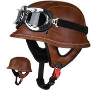Casco Da Moto, Casco Vintage Per Adulti, Fatto A Mano, Con Personalità, Omologato DOT, Casco Da Motocicletta, Cruiser, Scooter, Stile Tedesco, Per Uomini E Donne. A3,M/(54~57cm)