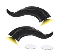 Casco da moto con corna di diavolo, set da 2 pezzi, di alta qualità | Decorazione professionale in ABS per caschi da sci, snowboard e da corsa, universale, adesivo senza tracce, regalo per fah