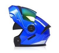 Casco da moto con visiera integrata apribile, certificato ECE, casco protettivo integrale con doppia visiera, casco da motocross per uomo e donna 5,S=55-56CM