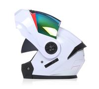Casco da moto con visiera integrata apribile, certificato ECE, casco protettivo integrale con doppia visiera, casco da motocross per uomo e donna 6,XL=61-62CM