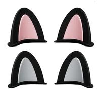 Casco da moto decorativo con orecchie di gatto, ornamento per casco integrale, compatibile con moto, moto, scooter, per bambini e adulti