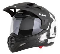 Casco da moto Enduro Cassida Tour 2.0 Crew nero opaco-bianco M