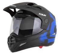 Casco da moto enduro Cassida Tour 2.0 Crew nero opaco-blu M