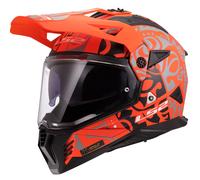Casco da moto enduro LS2 MX702 Pioneer II Rangi arancione 3XL