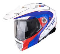 Casco da moto enduro Scorpion ADX-2 Kamps bianco-rosso-blu XS