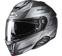 Casco da moto flip-up HJC i91 Dusk MC5SF nero-grigio S