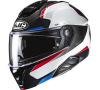 Casco da moto flip-up HJC i91 Felio MC21 nero-bianco-rosso-blu S