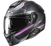 Casco da moto flip-up HJC i91 Felio MC8SF nero-rosa S