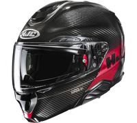Casco da moto flip-up HJC RPHA 91 CARBON Elig MC1 nero-rosso 2XL