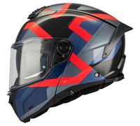 Casco da moto flip-up MT Atom 2 SV Dexter B15 blu-nero-rosso XL