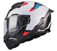 Casco da moto flip-up MT Atom 2 SV Highlands A7 nero-bianco-blu-rosso M