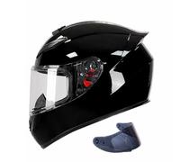 Casco da Moto Integrale con Visiera per Uomini e Donne, Omologato ECE Casco Moto Fuoristrada pour Quattro Stagioni Motocross Scooter Motorino, Protezione di Sicurezza (I, L 59~60CM)