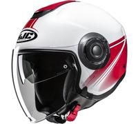 Casco da moto jet HJC i40N Vision MC1 bianco-rosso M