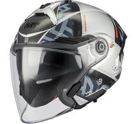 Casco da moto jet MT Cosmo SV Arrow C2 grigio-nero L