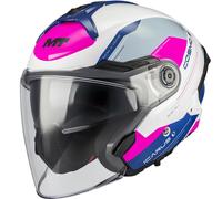Casco da moto jet MT Cosmo SV Icarus A8 bianco-blu-rosa M