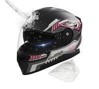 Casco da moto - Maschera integrale da motocross con sciarpa invernale rimovibile, casco da ATV e scooter resistente alle collisioni per uomo e donna, attrezzatura da corsa per tutte le stagioni per ne