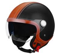 Casco Da Moto Mezza Faccia, Casco Aperto Moto Mezzo, 3/4 Mezzo Casco Adulti Uomini E Donne Doppio Specchio, Casco Jet Omologato DOT/ECE E02, L=59~60cm