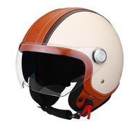 Casco Da Moto Mezza Faccia, Casco Aperto Moto Mezzo, 3/4 Mezzo Casco Adulti Uomini E Donne Doppio Specchio, Casco Jet Omologato DOT/ECE C02, XL=61~62cm