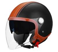 Casco Da Moto Mezza Faccia, Casco Aperto Moto Mezzo, 3/4 Mezzo Casco Adulti Uomini E Donne Doppio Specchio, Casco Jet Omologato DOT/ECE E01, XXL=63~64cm