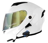 Casco Da Moto Modulare Bluetooth Approvato DOTECE Caschi Apribili E Modulari Integrale Con Doppia Visiera Cascos Apribile Cross E Off-Road Caschi Modulare Integrali J,L:59-60CM