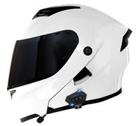 Casco Da Moto Modulare Bluetooth Approvato DOTECE Caschi Apribili E Modulari Integrale Con Doppia Visiera Cascos Apribile Cross E Off-Road Caschi Modulare Integrali F,XXL:63-64CM