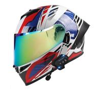 Casco Da Moto Modulare Bluetooth Casco Integrale Apribile Con Doppia Visiera Caschi Apribili E Modulari Approvato DOTECE Elmetto Integrali Con Altoparlante E Microfono Unisex Z-3,M:57-58CM
