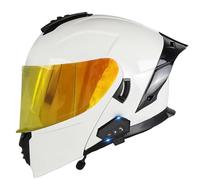 Casco Da Moto Modulare, Casco Integrale Apribile Con Bluetooth, Doppia Visiera Antiappannamento, Casco Integrale Omologato ECE, Per Donne, Uomini E Adulti 1,M=57-58CM