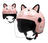 Casco Da Moto Per Bambini Con Orecchie Di Gatto, Casco Aperto Per Bici, Ciclomotore, Moto Da Cross, Scooter, Go-Kart, Bicicletta, ATV, Per Ragazzi E Ragazze Dai 3 Ai 14 Anni C,48-56cm