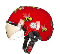 Casco Da Moto Per Bambini, Leggero, Aperto, Mezzo Casco, Per Ragazzi E Ragazze, Con Visiera Parasole, Per Ciclomotore, Per Tutte Le Stagioni, Per Bambini Dai 3 Ai 16 Anni C,50-56cm
