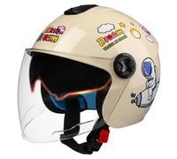 Casco Da Moto Per Bambini, Leggero, Aperto, Mezzo Casco, Per Ragazzi E Ragazze, Con Visiera Parasole, Per Ciclomotore, Per Tutte Le Stagioni, Per Bambini Dai 3 Ai 16 Anni O,50-56cm