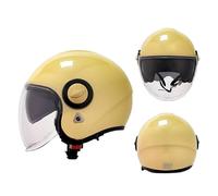 Casco da moto retrò 3/4 aperto, casco vintage omologato ECE/DOT con visiere parasole, casco unisex per motocicletta, scooter, ciclomotore, cruiser, per uomo e donna 3,M(57-58CM)