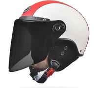 Casco Da Moto Retrò 3/4 Con Visiera, Casco Da Bici Vintage Aperto, Casco Da Bicicletta ATV Con Fibbia Rapida Per Giovani, Per Ciclomotore, Scooter, Per Adulti, Omologato DOT A3,M/(57~58cm)