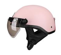 Casco da moto retrò in vera pelle, casco jet, casco jet aperto, casco da scooter unisex conforme alla certificazione ECE 22.06 6,XXL=62-63CM