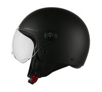 Casco da moto Speedway - Classico - Casco jet, ideale sia per uomo che per donna, il nostro casco da scooter aperto è ideale per la città, casco da moto omologato ECE e DOT - Nero