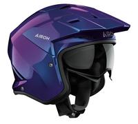 Casco da moto trial Airoh Kombakt Shimmer viola-blu lucido S