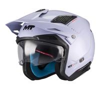 Casco da moto trial aperto MT District SV S Soul C17 grigio-nero L