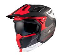 casco da moto trial semplice con visiera trasformabile e mentoniera removibile MT Helmets Streetfighter Sv Totem B15 (Ece 22.06) Gris XS (53/54 cm)