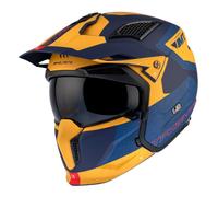 casco da moto trial semplice con visiera trasformabile e mentoniera removibile MT Helmets Streetfighter Sv Totem C3 (Ece 22.06) Bleu XL (61/62 cm)